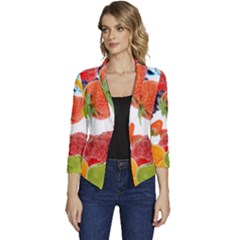 Women s Casual 3/4 Sleeve Spring Jacket 