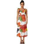 Fruits, Drip, Fruit, Paint, Spring Tie-Strap Tiered Midi Chiffon Dress