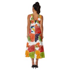 Sleeveless Cross Front Cocktail Midi Chiffon Dress 