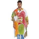 Fruits, Drip, Fruit, Paint, Spring Men s Hooded Rain Ponchos