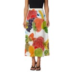 Fruits, Drip, Fruit, Paint, Spring Classic Midi Chiffon Skirt