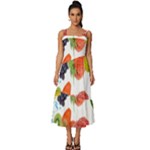 Fruits, Drip, Fruit, Paint, Spring Square Neckline Tiered Midi Dress