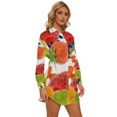 Womens Long Sleeve Shirt Dress 