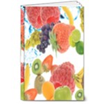 Fruits, Drip, Fruit, Paint, Spring 8  x 10  Hardcover Notebook