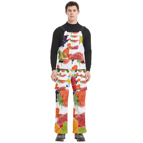 Fruits, Drip, Fruit, Paint, Spring Men s Side Zip Front Pouch Ski And Snowboard Bib Pants	 from ArtsNow.com