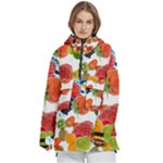 Fruits, Drip, Fruit, Paint, Spring Women s Pullover Zip Ski and Snowboard Waterproof Breathable Jacket