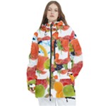 Fruits, Drip, Fruit, Paint, Spring Women s Multi Pockets Zip Ski and Snowboard Waterproof Breathable Jacket