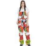 Fruits, Drip, Fruit, Paint, Spring Women s Front Zip Ski And Snowboard Bib Pants