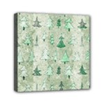 Green Christmas Trees, Cute, Doodle Mini Canvas 6  x 6  (Stretched)