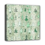 Green Christmas Trees, Cute, Doodle Mini Canvas 8  x 8  (Stretched)