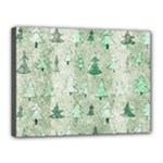 Green Christmas Trees, Cute, Doodle Canvas 16  x 12  (Stretched)