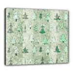 Green Christmas Trees, Cute, Doodle Canvas 24  x 20  (Stretched)