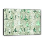 Green Christmas Trees, Cute, Doodle Canvas 18  x 12  (Stretched)