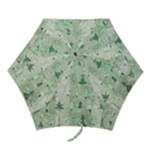 Green Christmas Trees, Cute, Doodle Mini Folding Umbrellas