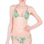 Green Christmas Trees, Cute, Doodle Classic Bikini Set