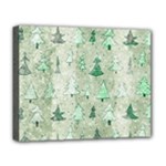 Green Christmas Trees, Cute, Doodle Deluxe Canvas 20  x 16  (Stretched)