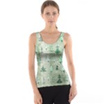 Green Christmas Trees, Cute, Doodle Women s Basic Tank Top