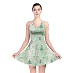 Green Christmas Trees, Cute, Doodle Reversible Skater Dress