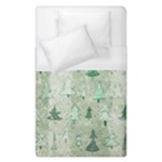 Green Christmas Trees, Cute, Doodle Duvet Cover (Single Size)