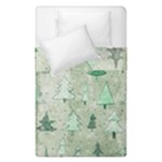 Green Christmas Trees, Cute, Doodle Duvet Cover Double Side (Single Size)