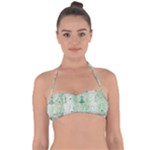 Green Christmas Trees, Cute, Doodle Tie Back Bikini Top