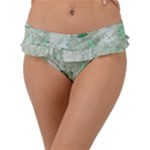 Green Christmas Trees, Cute, Doodle Frill Bikini Bottoms