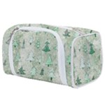 Green Christmas Trees, Cute, Doodle Toiletries Pouch