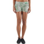 Green Christmas Trees, Cute, Doodle Yoga Shorts