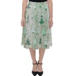 Green Christmas Trees, Cute, Doodle Classic Midi Skirt