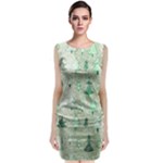 Green Christmas Trees, Cute, Doodle Classic Sleeveless Midi Dress