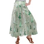 Green Christmas Trees, Cute, Doodle Women s Satin Palazzo Pants