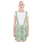 Green Christmas Trees, Cute, Doodle Braces Suspender Skirt