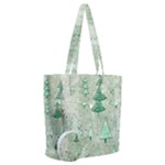 Green Christmas Trees, Cute, Doodle Everyday Shoulder Bag with Pouch Bag