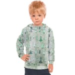 Green Christmas Trees, Cute, Doodle Kids  Hooded Pullover