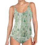 Green Christmas Trees, Cute, Doodle Tankini Set