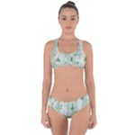 Green Christmas Trees, Cute, Doodle Criss Cross Bikini Set