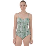 Green Christmas Trees, Cute, Doodle Sweetheart Tankini Set