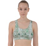 Green Christmas Trees, Cute, Doodle Back Weave Sports Bra