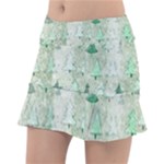 Green Christmas Trees, Cute, Doodle Classic Tennis Skirt