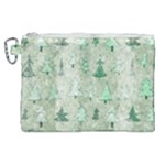 Green Christmas Trees, Cute, Doodle Canvas Cosmetic Bag (XL)