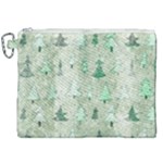 Green Christmas Trees, Cute, Doodle Canvas Cosmetic Bag (XXL)