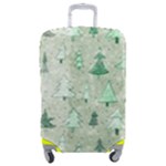 Green Christmas Trees, Cute, Doodle Luggage Cover (Medium)