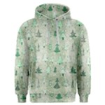 Green Christmas Trees, Cute, Doodle Men s Overhead Hoodie