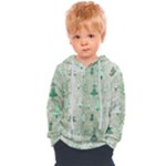 Green Christmas Trees, Cute, Doodle Kids  Overhead Hoodie