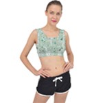 Green Christmas Trees, Cute, Doodle V-Back Sports Bra