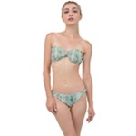 Green Christmas Trees, Cute, Doodle Classic Bandeau Bikini Set