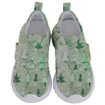 Green Christmas Trees, Cute, Doodle Kids  Velcro No Lace Shoes