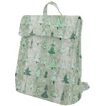 Green Christmas Trees, Cute, Doodle Flap Top Backpack