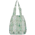 Green Christmas Trees, Cute, Doodle Center Zip Backpack