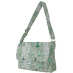 Green Christmas Trees, Cute, Doodle Full Print Messenger Bag (S)